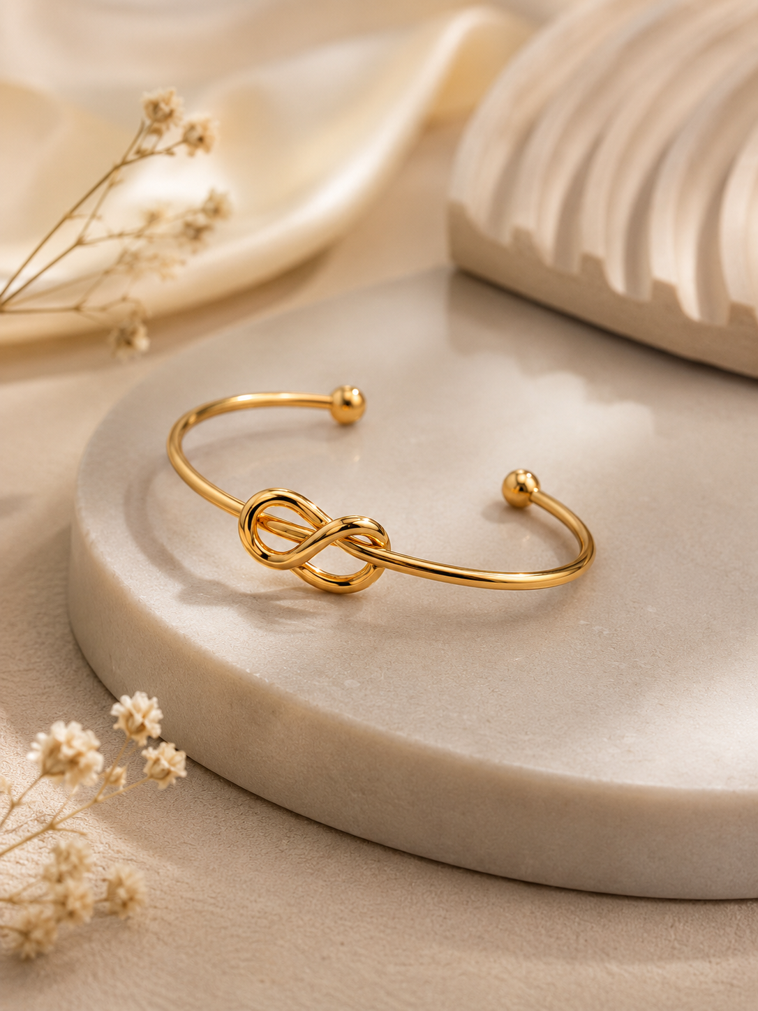 Infinity knot cuff bracelet