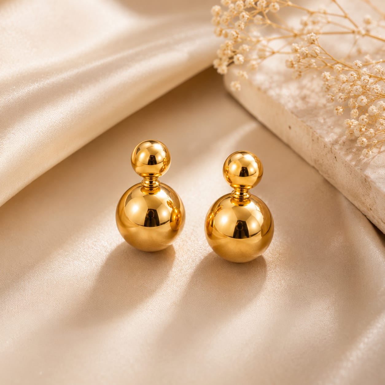 Celeste Duo Sphere Earrings