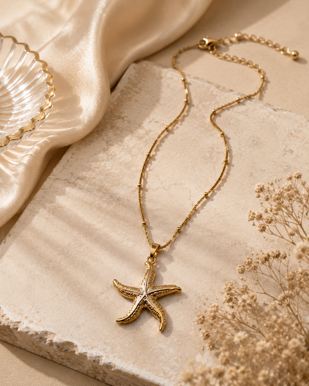 Astera starfish pendant necklace