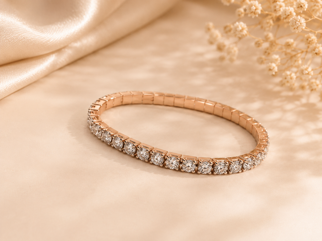 Celeste tennis bracelet