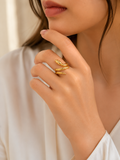 Serpentina gold wrap ring