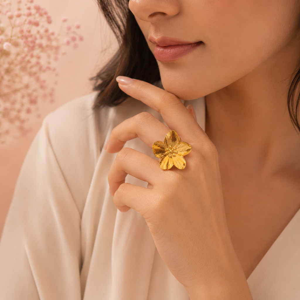 Aurora bloom statement ring