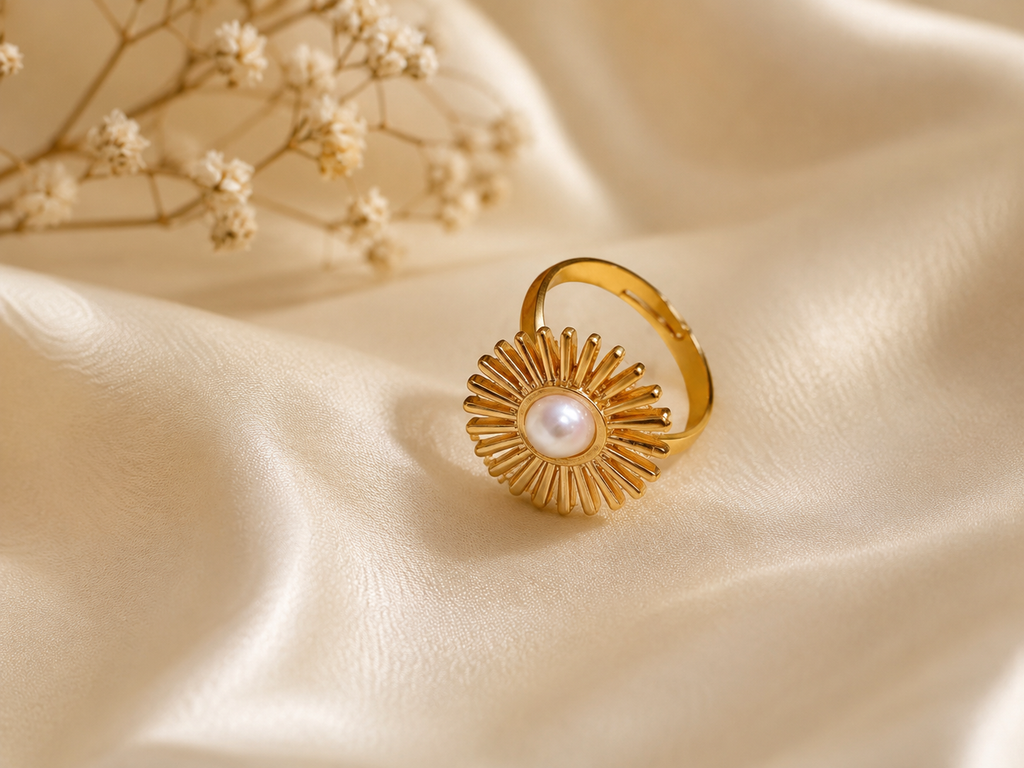 Solara Pearl Bloom Ring