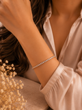 Celeste tennis bracelet